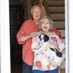 Couple with dog